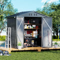 COMHOMA Shed Outdoor Storage Shed Metal, Lockable Doors Tool Sheds by ComHoma