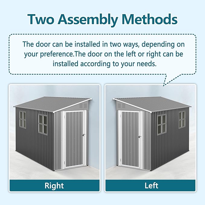 4 x 10 FT Metal Outdoor Storage Shed - Image 9