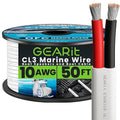GEARit 10 Gauge Marine Wire, 10/2 AWG Marine Grade Tinned Copper Oxygen Free by GEARit