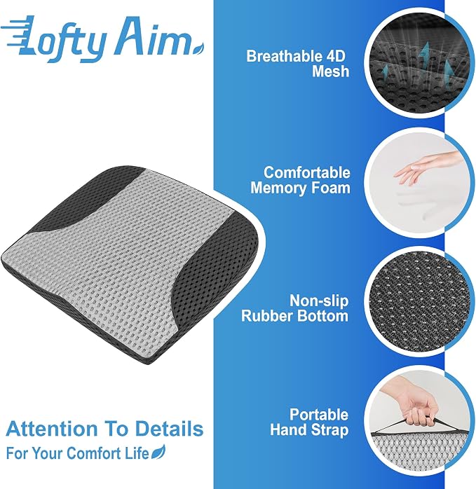 Car Seat Cushion, Comfortable Memory Foam Seat Pillow - Image 6