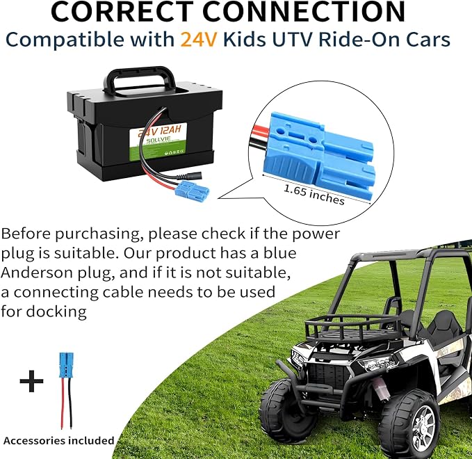 24V Battery Replacement for Ride On Cars, 12Ah/7Ah - Image 5
