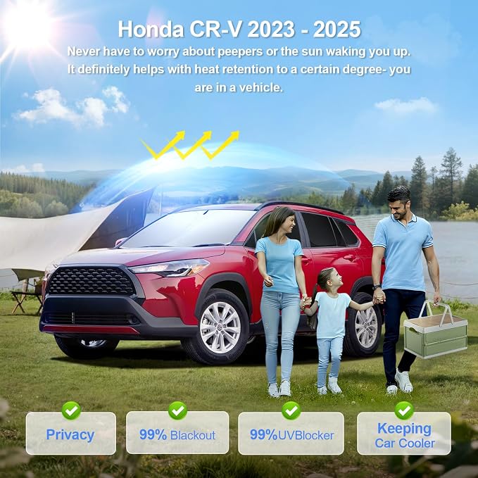 8pcs Car Window Shades for Honda CR-V 2023 2024 2025 Accessories, Windshield - Image 2