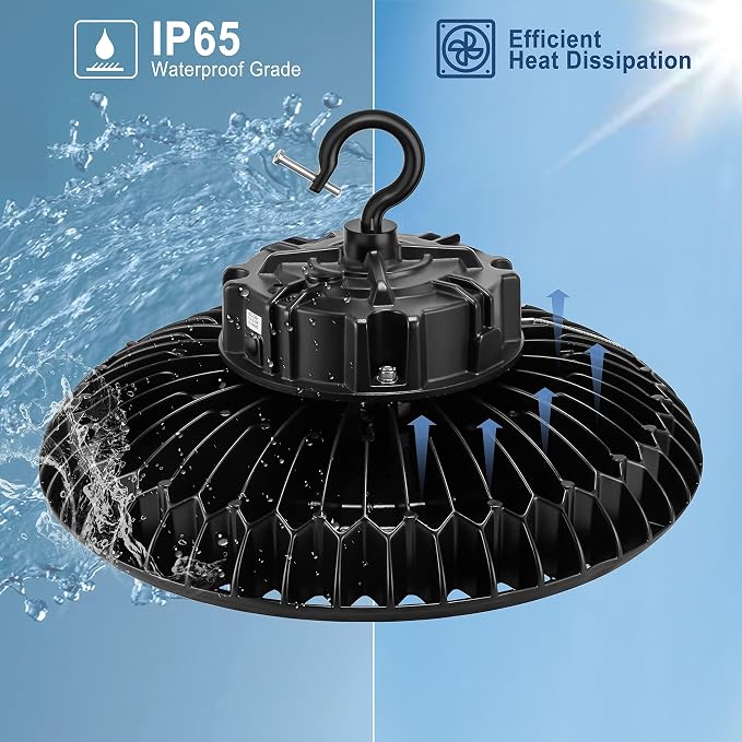 300W LED High Bay Light, UL&DLC Listed 41000LM Dimmable UFO High Bay Lights - Image 4