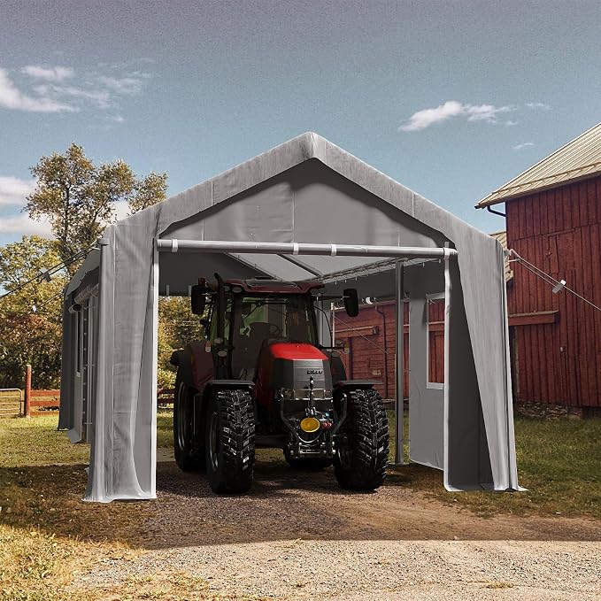 13x20ft Heavy Duty Carport Outdoor Canopy Portable Garage - Image 6