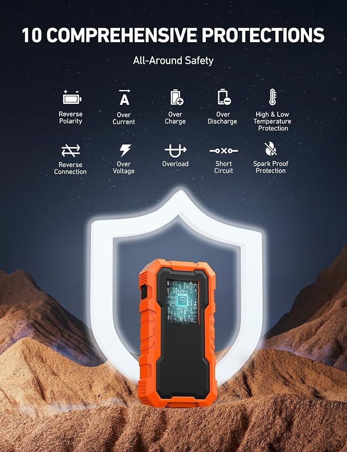 AstroAI S8 Pro Car Battery Jump Starter, 3000A Peak Jump Starter Battery Pack - Image 6
