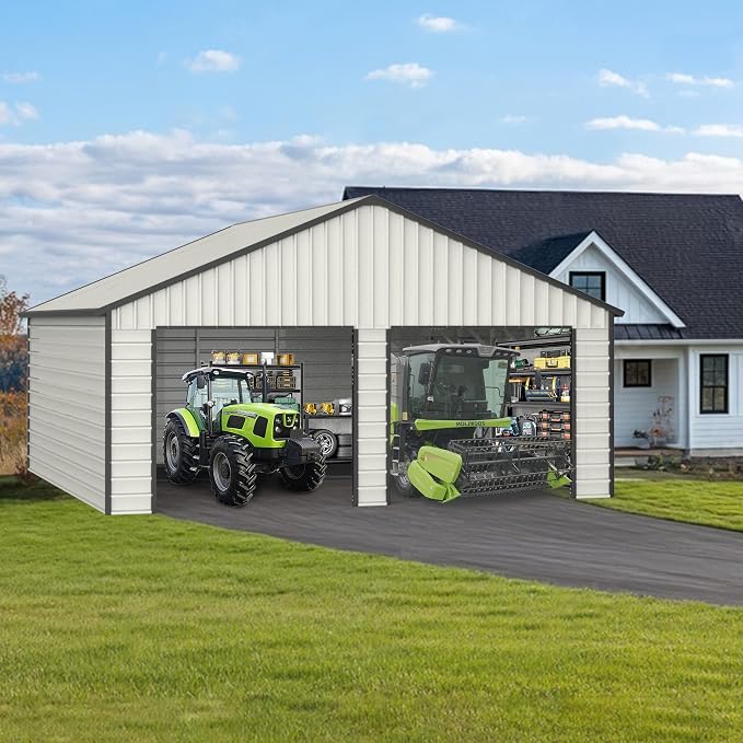23 x 22 Metal Shed, Metal Garage Building - Image 2