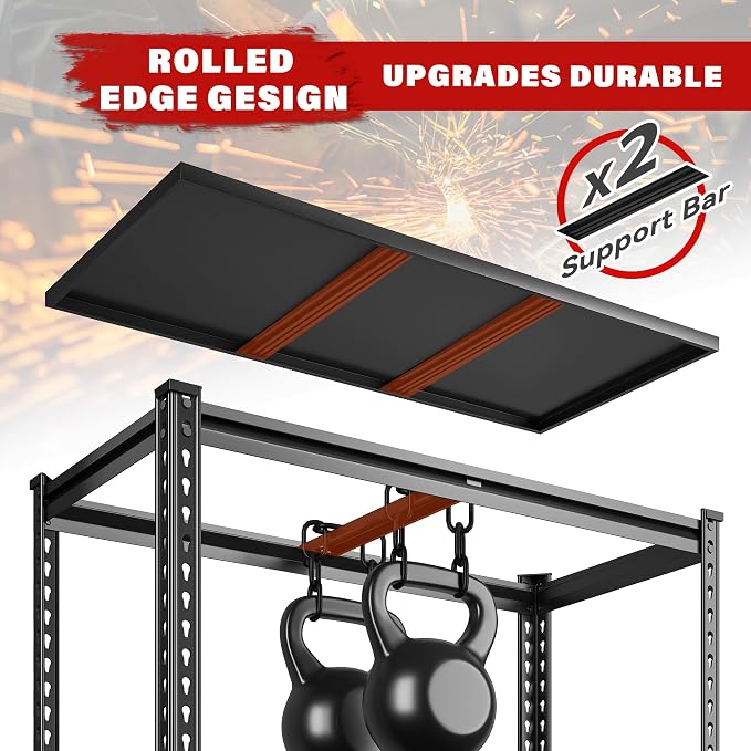 REIBII 3000LBS Garage Shelving 72" H Storage Shelves Heavy Duty Adjustable - Image 7