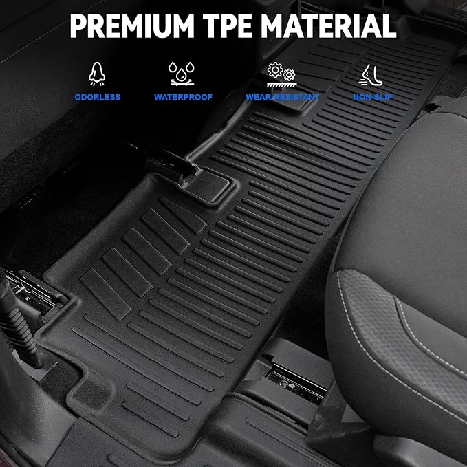 Floor Mats Set for 2022-2025 Nissan Pathfinder 7/8 Seats Accessories, Full - Image 3