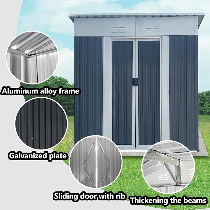 5x3 FT Outdoor Storage Shed - Image 4