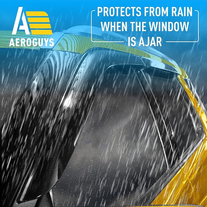 Extra Durable Window Deflectors Tape-On Window Visors Rain Guards Fit - Image 2