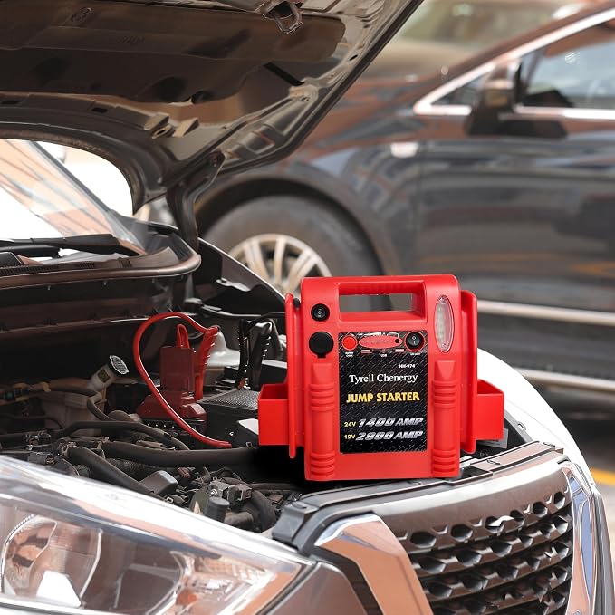 12V/24V Jump Starter, 2800/1400 Peak Amp, Truck Battery Booster Pack, and Pure - Image 4