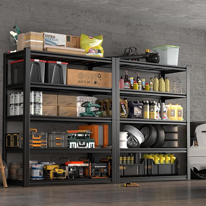Garage Shelving, 5-Tier Metal Storage Shelves, Metal Shelves - Image 7