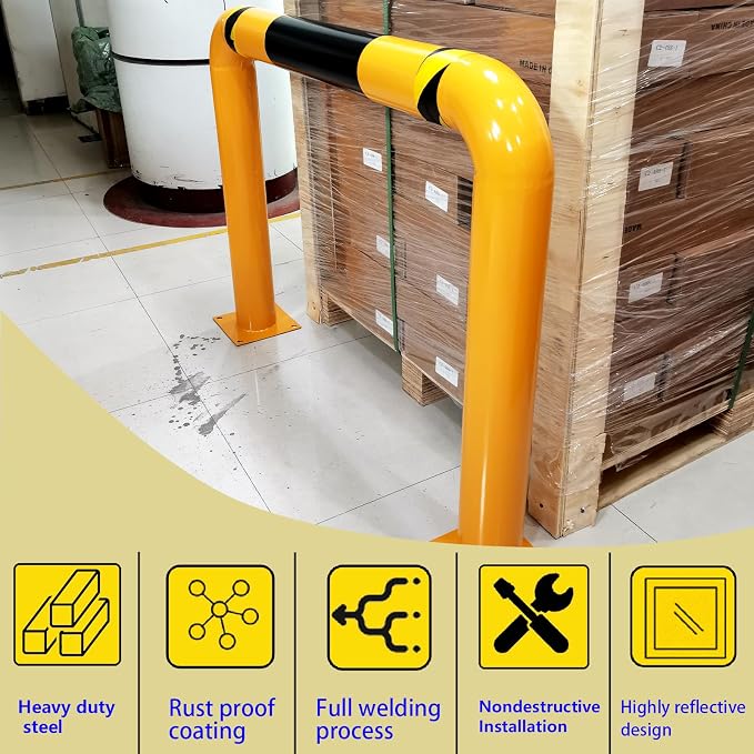 51.2"x 35.4" Hollow Machine Safety Vehicle Industrial Guard Barrier Bollard - Image 6