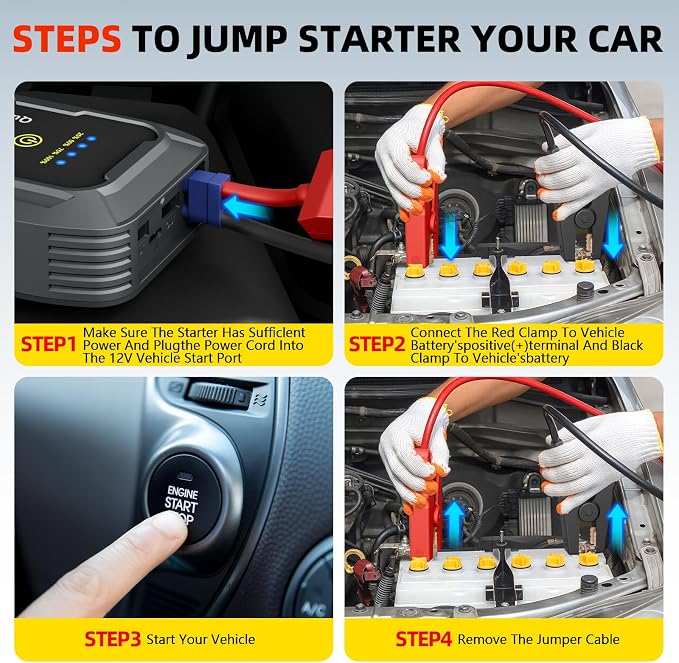 2025 Upgraded for A5 Car Jump Starter 3000A, Jump Starter Battery Pack for Up - Image 8