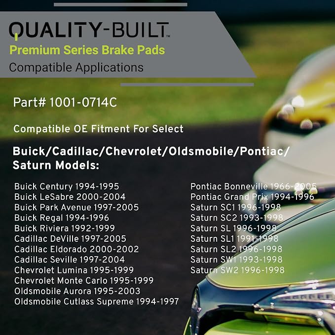 Premium Ceramic Rear Brake Pads Compatible - Image 3