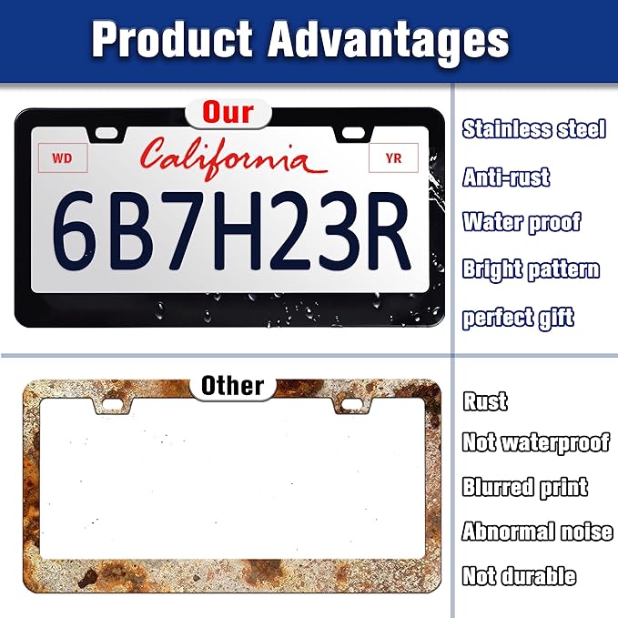 Beautiful Gemstone Pattern License Plate Frame Bling License Plate Holders - Image 4