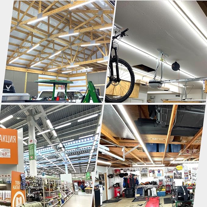 12 Pack, Led Shop Lights, 8FT Led Shop Light, 100W 6000K 15000LM Clear White - Image 6