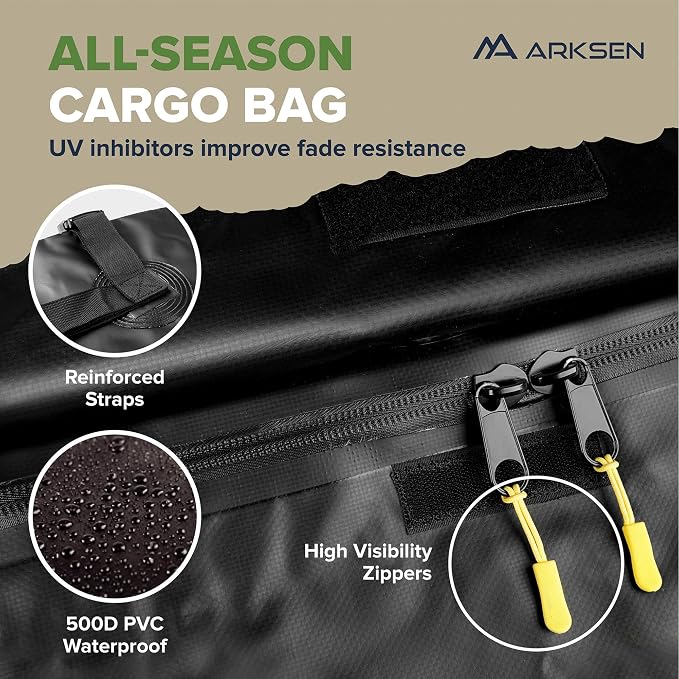 ARKSEN 43 x 39 x 6 Inch Universal 150LB Heavy Duty Roof Rack Cargo - Image 2