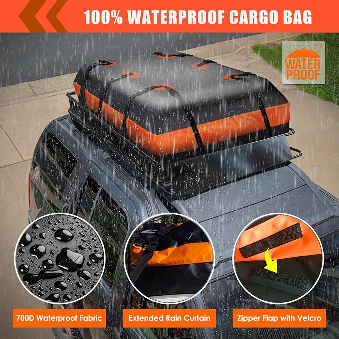 MeeFar Roof Rack Carrier Basket Universal Rooftop 65" X 39" X 6" Large Size - Image 7