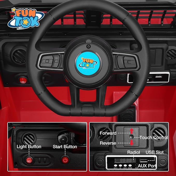 12V Ride On Truck for Kids, Electric Cars for Toddlers w/Remote Control - Image 4