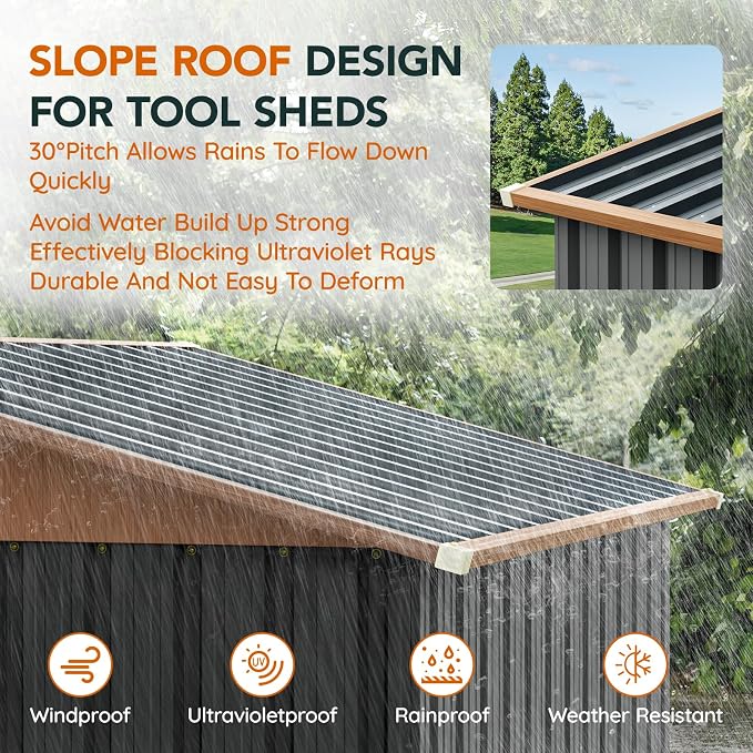 5x3FT Multi-Used Shed & Outdoor Storage Shed - Image 6