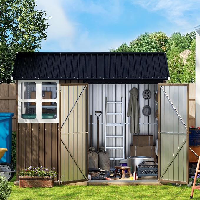 8X6FT Outdoor Steel Storage Shed - Image 7