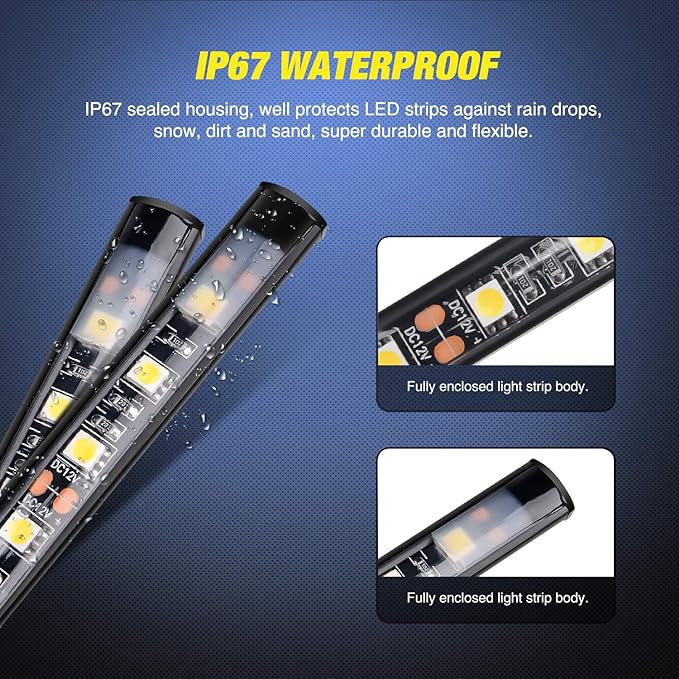 Nilight 3PCS 60 Inch Bed Light Strip 270 LED - Image 3