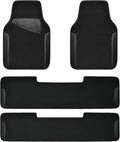 CAR PASS Waterproof Universal Faux Leather 3Row Car Floor Mats, Set of Vehicles by CARPASS
