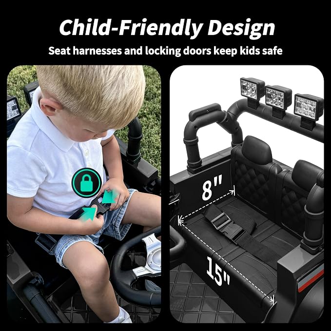 12V Kids Ride on Car Truck, Kids Electric Vehicles Car Ride on Toy - Image 6