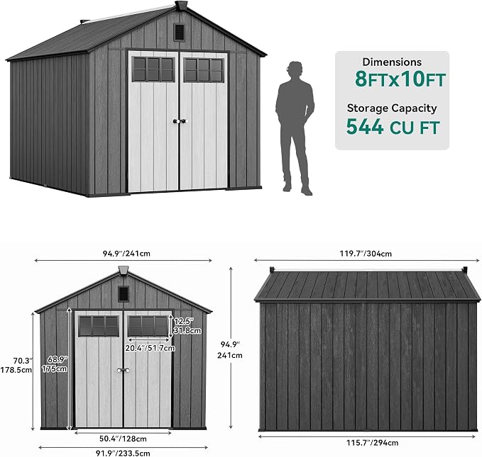 YITAHOME 8x10 FT Outdoor Storage Shed - Image 8