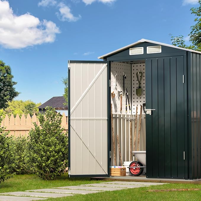 5x3X6.3FT Outdoor Steel Storage Shed - Image 7