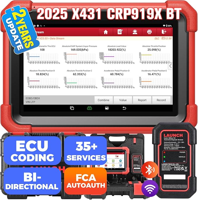 LAUNCH X431 CRP919XBT OBD2 Scanner, 2025 Wireless Bidirectional Scan Tool by LAUNCH