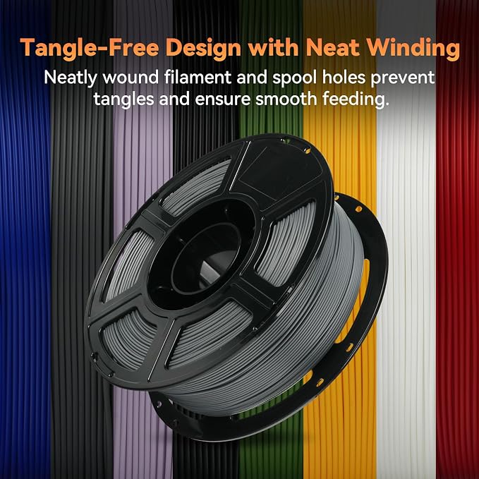 FLASHFORGE PLA Filament 1.75mm +/- 0.02mm, Matte Grey 3D Printer Filament 1kg - Image 6
