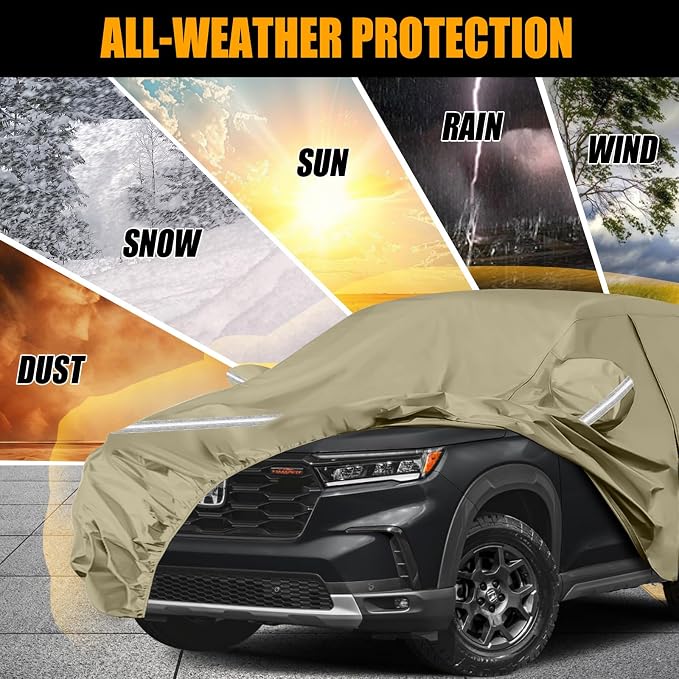 Waterproof Car Covers Replace for 2002-2025 Honda Pilot, Windproof Bands for - Image 6
