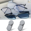 KIWEN 2 Pack Sunglasses Holder for Car Visor, Magnetic Leather Sunglass by KIWENDirect