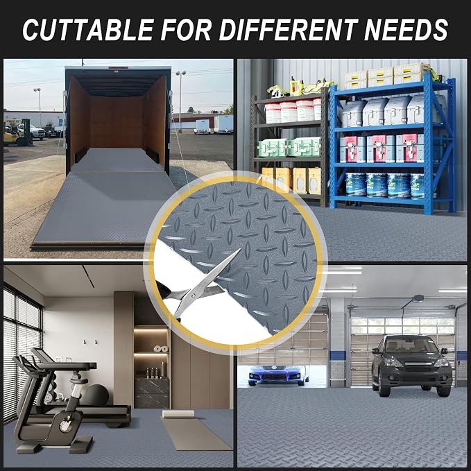 7.5x25 FT Garage Floor Mat, Updated 2.8mm Thicked Flooring Roll - Image 7