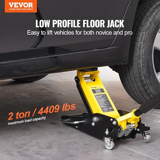 VEVOR Low Profile Floor Jack 2 Ton, Heavy Duty Aluminum Hydraulic Racing Floor - Image 2