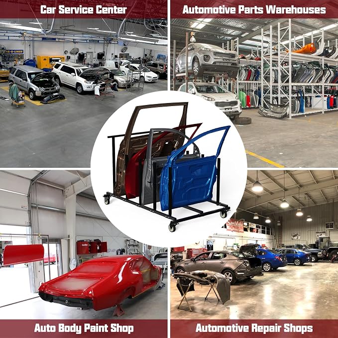 Vehicle Door Storage Cart, 4 Door Storage Rack - Image 7