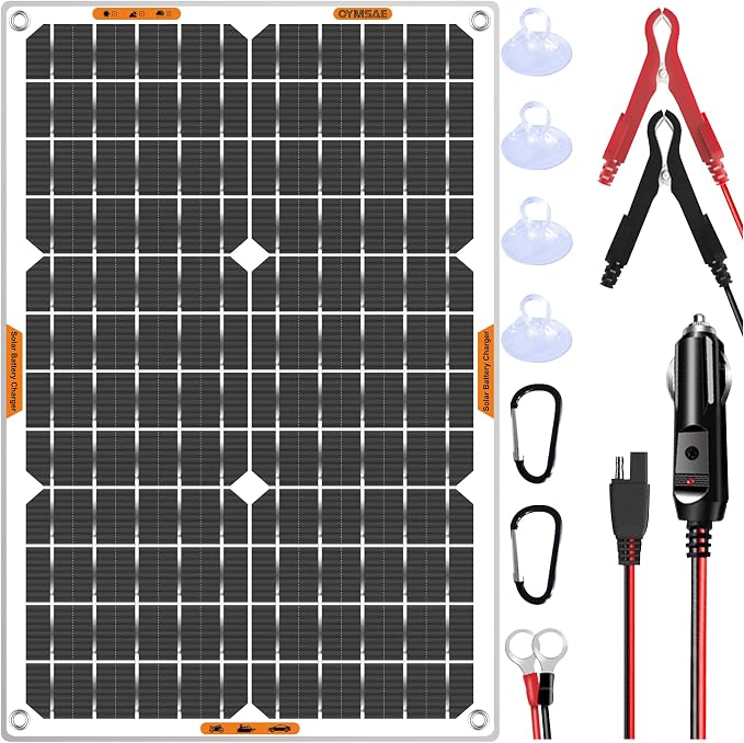 OYMSAE 30W 12V Solar Battery Charger Waterproof Solars Battery Maintainer by OYMSAE