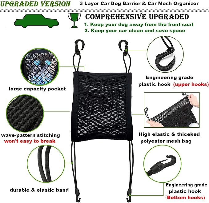 DYKESON Pet Barrier Dog Car Net Barrier - Image 5