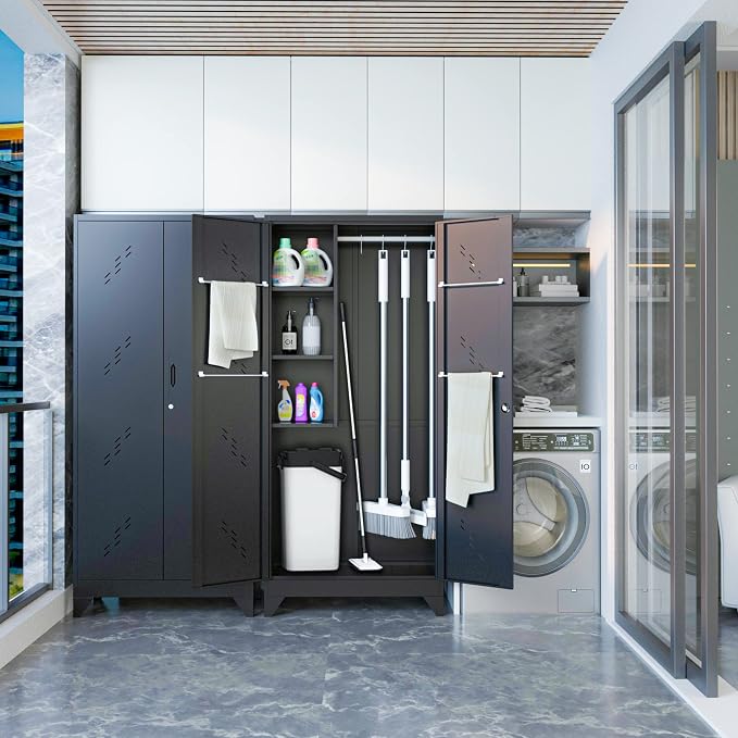 75" Taller Metal Garage Storage Cabinet, Tool Chest, Large Office Storage - Image 4