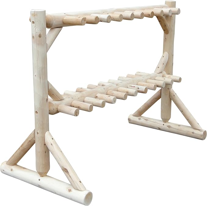 17-Pair Freestanding Skis + Snowboard Log Rack, Standing Shorter Ski Storage - Image 6