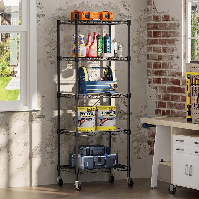 SINGAYE 5 Small Wire Shelves Kitchen Pantry Close Home Organizers and Storage - Image 6
