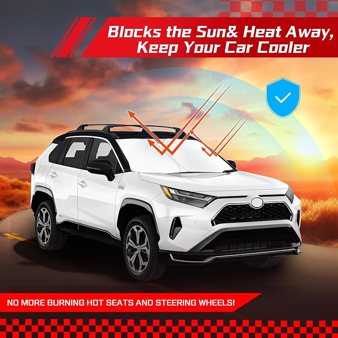 ARISMOTOR Windshield Sun Shade for Toyota RAV4 2019-2025, Custom Fit Foldable - Image 7