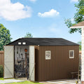 10X10X7.5 FT Outdoor Steel Storage Shed by MISTMO