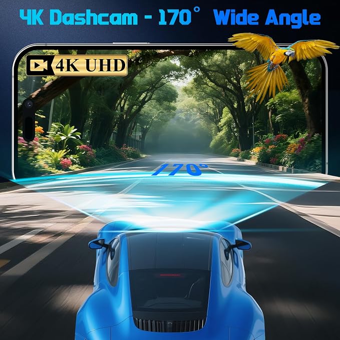 Dash Cam Front 4K Dash Camera for Cars Built-in WiFi/APP Control Dashcams for - Image 8