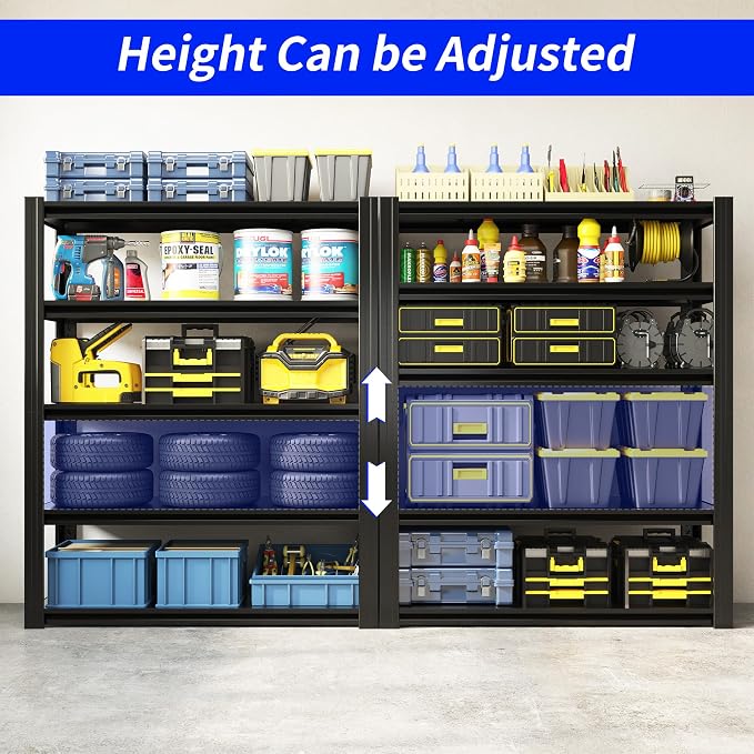 78" H Metal Storage Shelving, 3000LBS Heavy Duty Shelves Unit, Adjustable 5 - Image 4