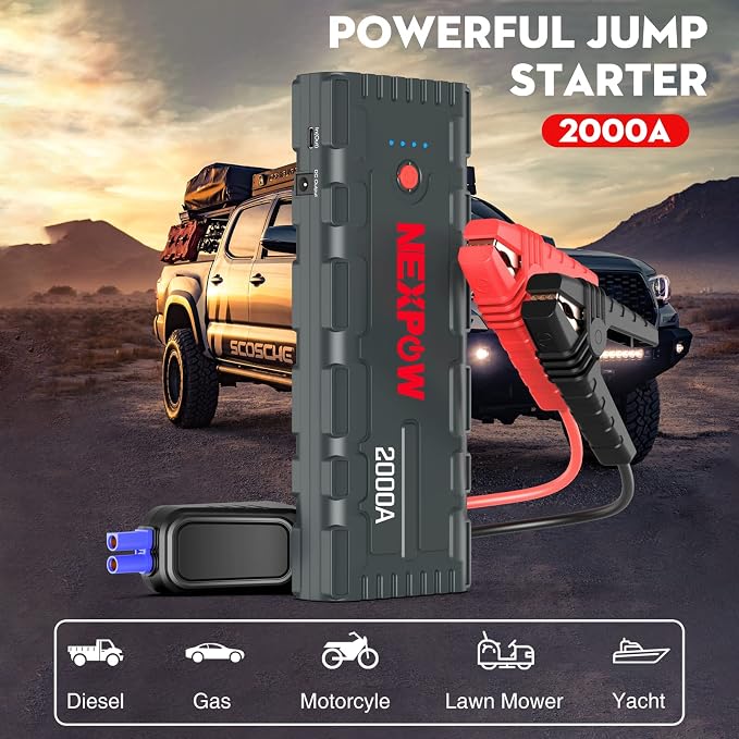 NEXPOW 2000A Peak Car Battery Jump Starter - Image 2