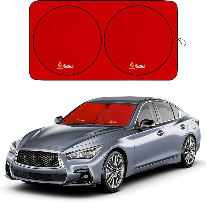 EcoNour Windshield Sun Shade Premium | Sunshade Protects Car Interior | Car Sun by EcoNour