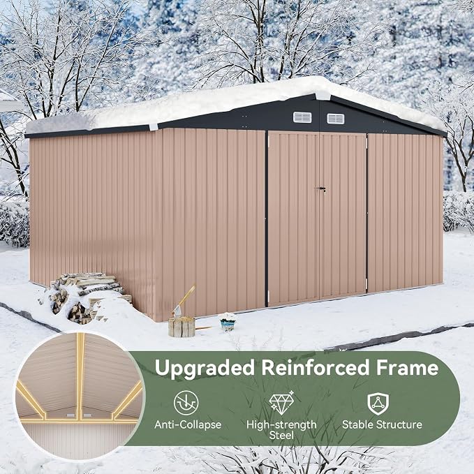 Aoxun 12x10 FT Shed Outdoor Storage Shed - Image 6